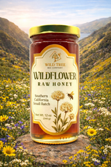 Wildflower Honey - Raw, Unfiltered, Southern California Wildflower Bloom - 12oz