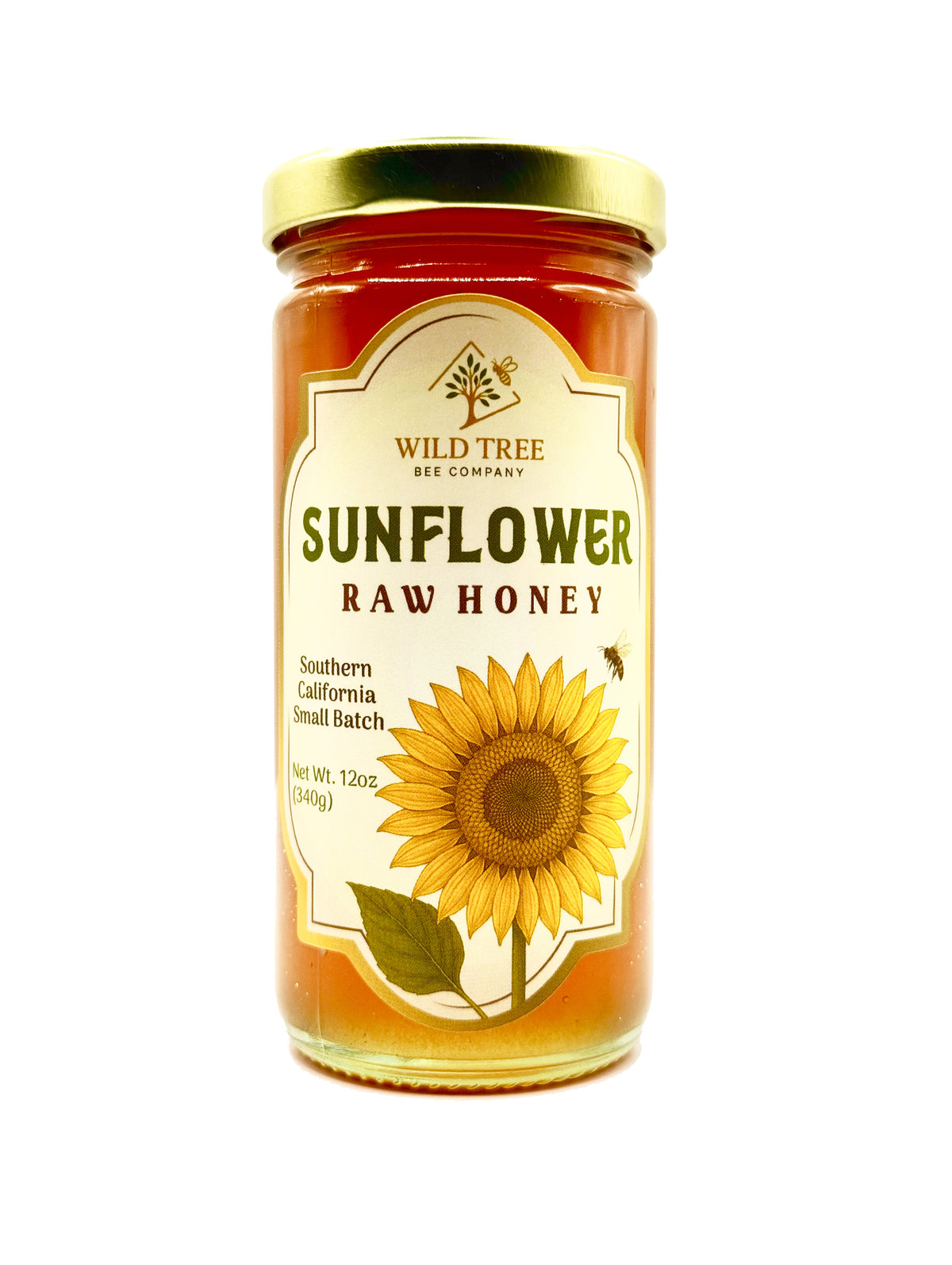 California Sunflower Raw Honey – Small Batch Southern California Honey - Limited Harvest - 12oz
