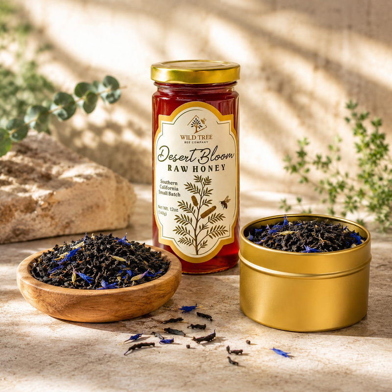 The Bold Pairing - Desert Bloom Honey + Premium Earl Grey Tea