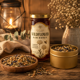 A Calm Pairing - Wildflower Raw Honey + Premium Lavender Herbal Tea