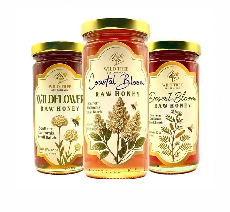 California Raw Honey Tasting Trio – Small Batch Honey Set - Wild Tree Bee Company