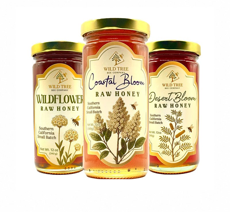 California Raw Honey Tasting Trio – Small Batch Honey Set - Wild Tree Bee Company