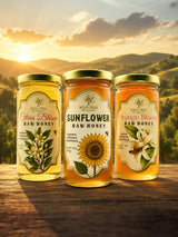California Sunshine Honey Trio - Small Batch Honey Set - Wild Tree Bee Company