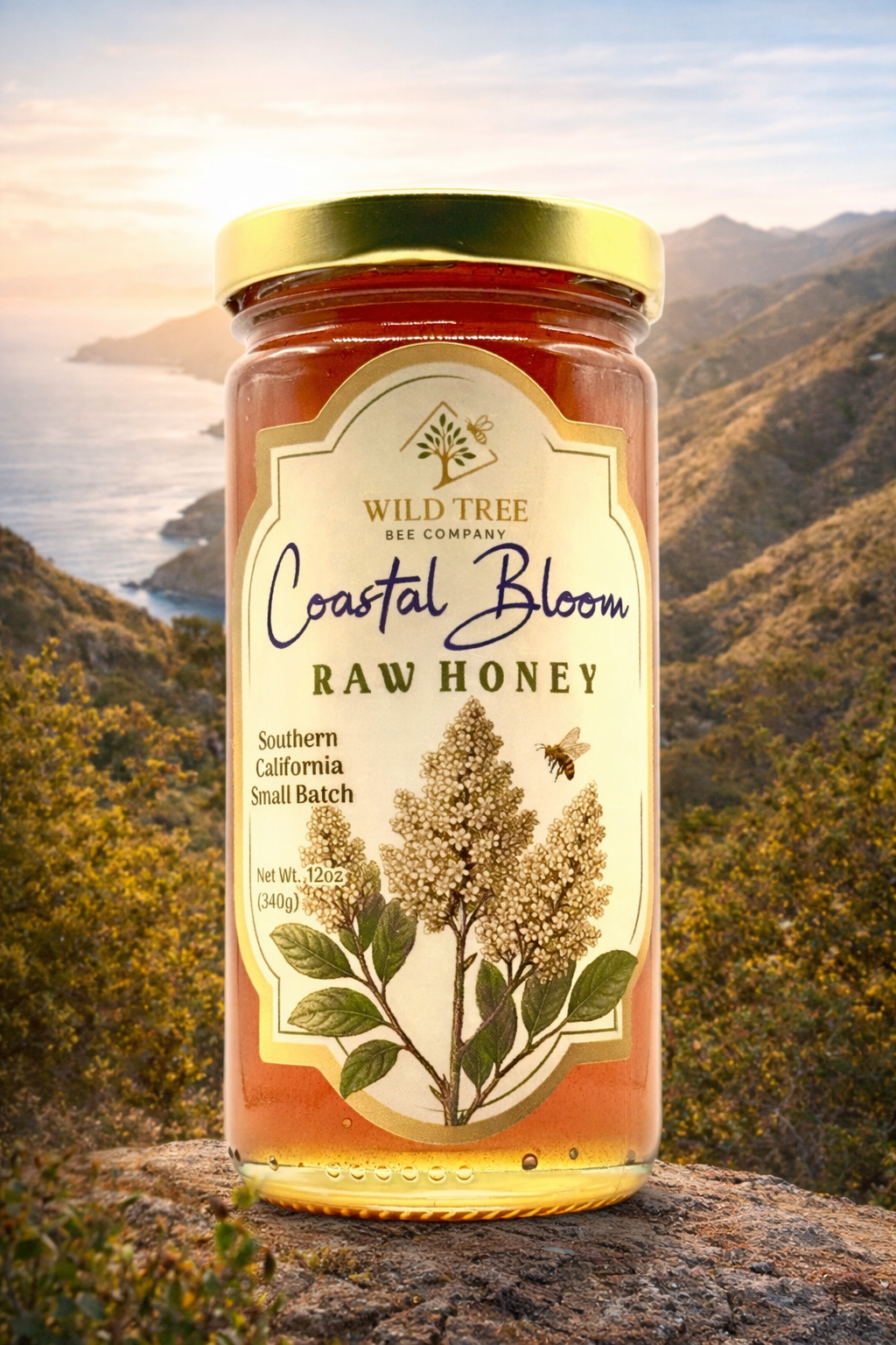 Coastal Bloom Honey — Raw Honey From Southern California Coastal Mountains - 12oz