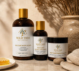 Nectaré Trio - Raw Honey Skincare Collection - Scrub, Cleanser, Balm - Wild Tree Bee Company