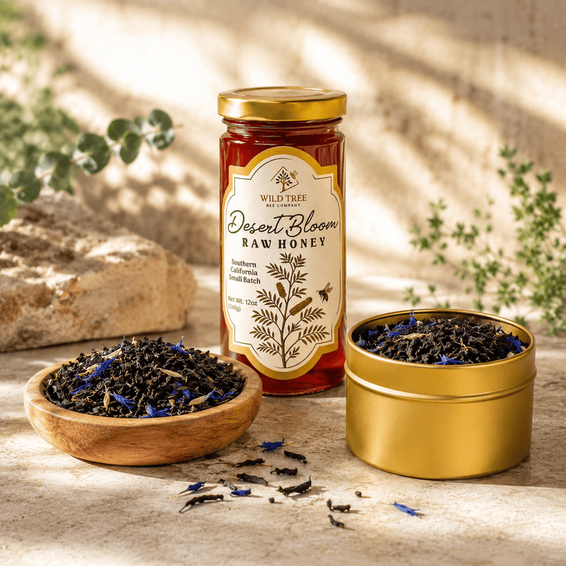 The Bold Pairing - Desert Bloom Honey + Premium Earl Grey Tea - Wild Tree Bee Company