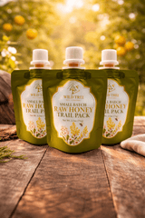 Trail Pack - 3 Pack Raw Honey 2.5oz Resealable Pouch - Wild Tree Bee Company